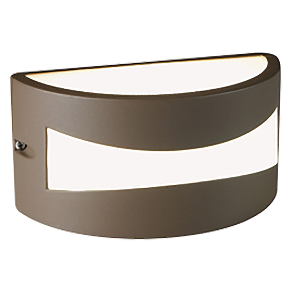 APPLIQUE LED 'TIBET' 10 W - cm 22 x 12,1x 10,8 marrone-Arredo giardino e terrazzi-Ecanshop