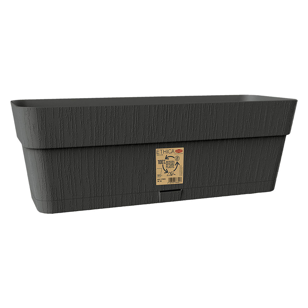 BALCONETTA RETTANGOLARE 'ETHICA' Cm 30 x 13 x 12 - lt.2,75 - gesso-Arredo giardino e terrazzi-Ecanshop