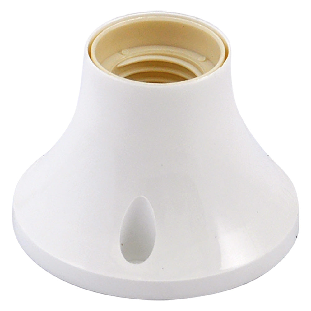 BASE DIRITTA PER PUNTO LUCE max. 60W - colore bianco-Impiantistica civile-Ecanshop
