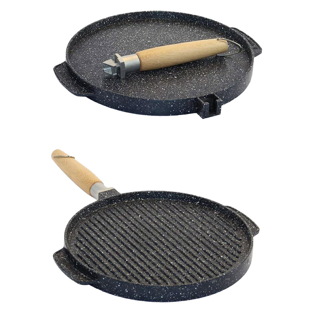 BISTECCHIERA MODELLO 'MARCHIGIANA' ร 32 cm-Barbecue, forni portatili ed accessori-Ecanshop