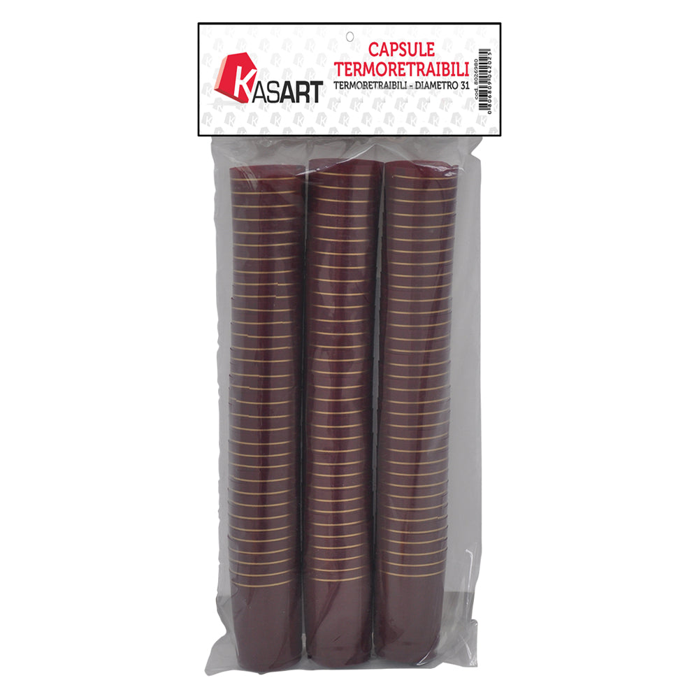 CAPSULE TERMORETRAIBILI PER BOTTIGLIE SPUMANTE nero - ร 33 x h 55 mm-Macchine e attrezzature per enologia-Ecanshop