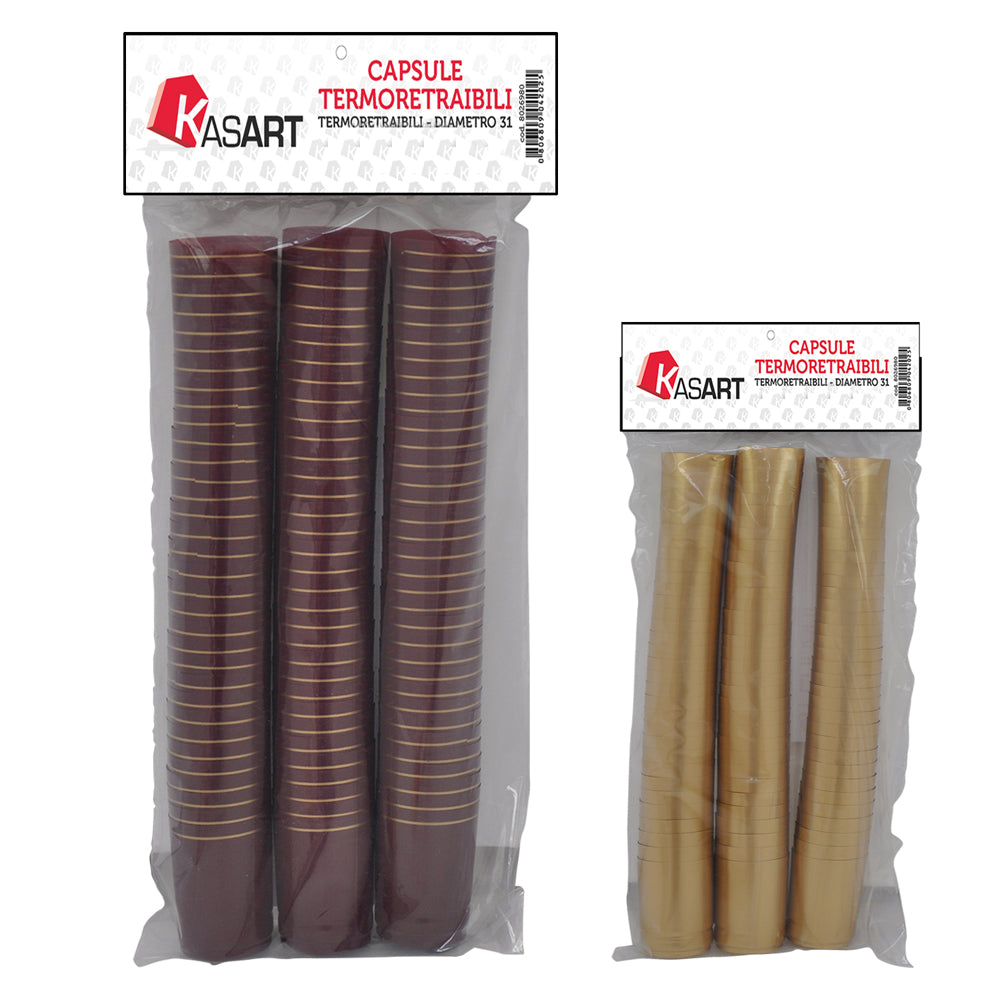 CAPSULE TERMORETRAIBILI PER BOTTIGLIE VINO oro - ร 31 x h 55 mm-Macchine e attrezzature per enologia-Ecanshop