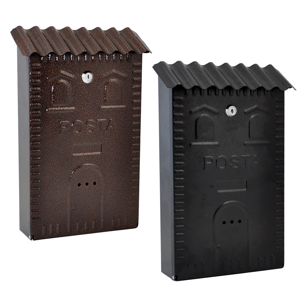 CASSETTA POSTALE cm 25 x 9,5 x H 37 - Nera-Cassette postali e accessori-Ecanshop