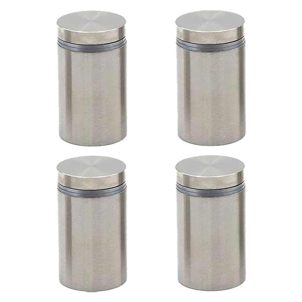 DISTANZIALI INOX PER TARGHE ร 18 mm - pz 4-BLISTER 'KONCRETO'-Ecanshop
