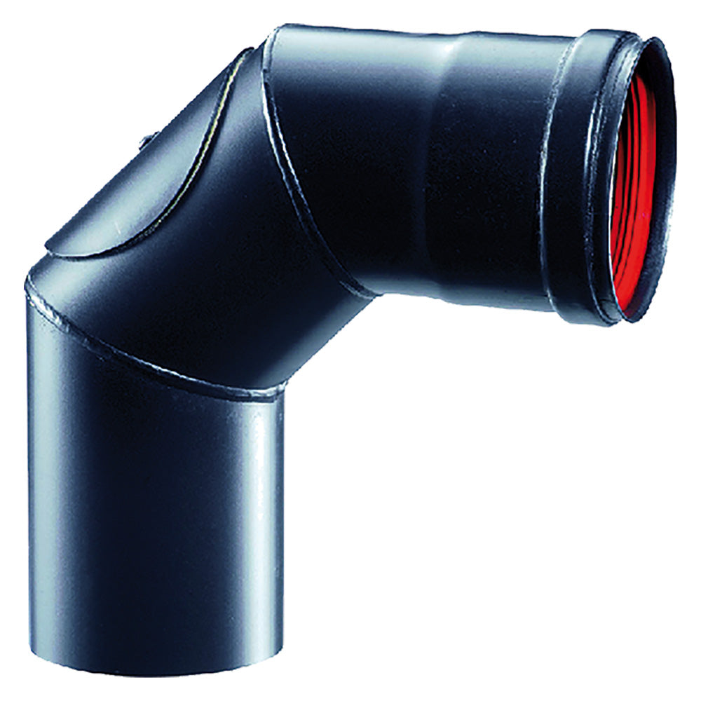 GOMITO 'PELLET' รธ cm 8 - 90ยฐ-Fumisteria acciaio nero e accessori-Ecanshop
