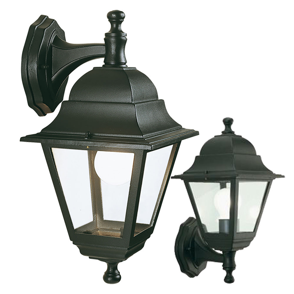 LANTERNA 'OLD' in alto - cm.37 x 18 x 20 nero-Arredo giardino e terrazzi-Ecanshop