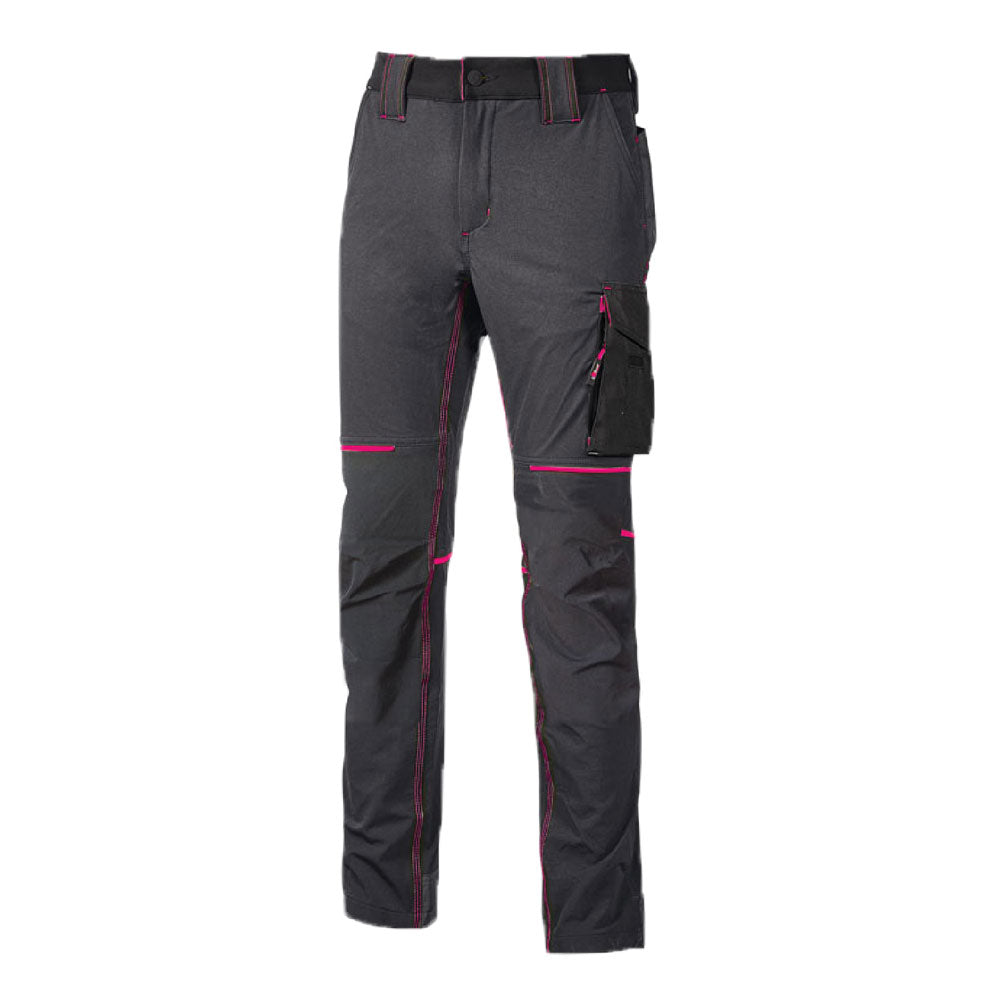 PANTALONE DA LAVORO 'WORLD LADY' S - colore grey fucsia-Indumenti da lavoro-Ecanshop
