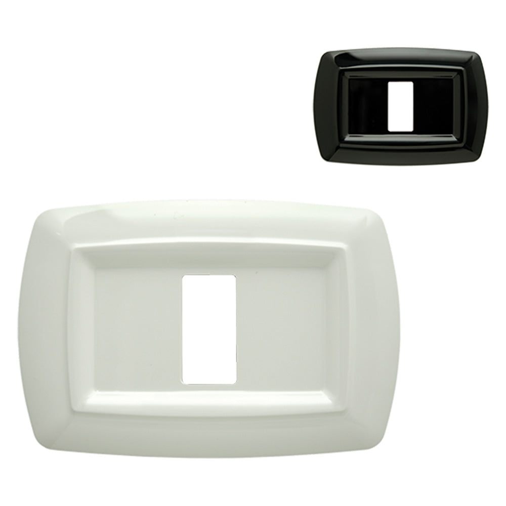 PLACCA 'TONDร' 2593/WH bianca (3 posti)-Impiantistica civile-Ecanshop