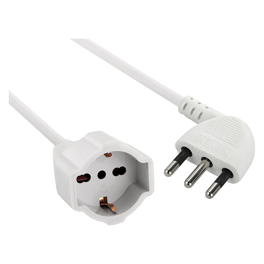 PROLUNGA LINEARE mt. 5 - spina piatta a 90° - art.46108-Avvolgicavi,multiprese e prolunghe-Ecanshop