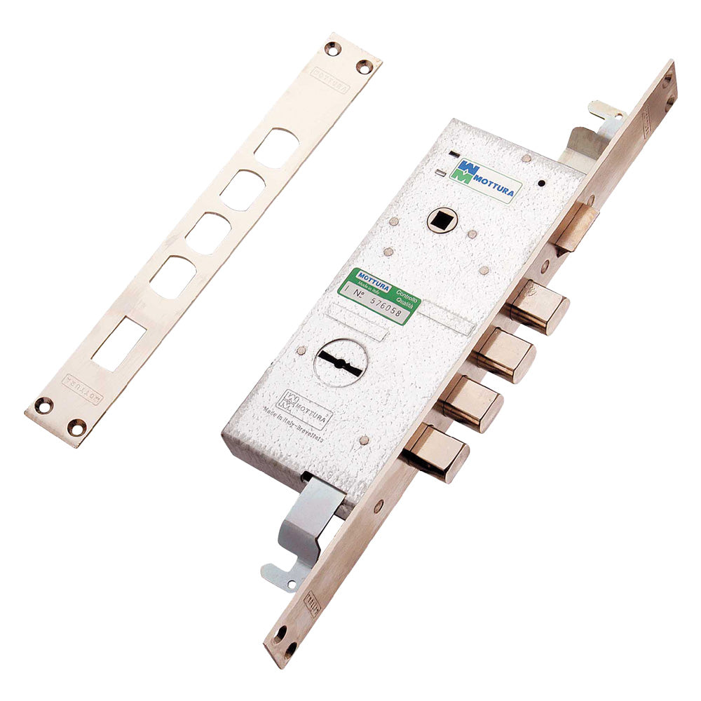 SERRATURA DA INFILARE TRIPLICE PER PORTE BLINDATE ART. 72.140 E 47 - scatola mm 194 x 78-Serrature di sicurezza e accessori-Ecanshop