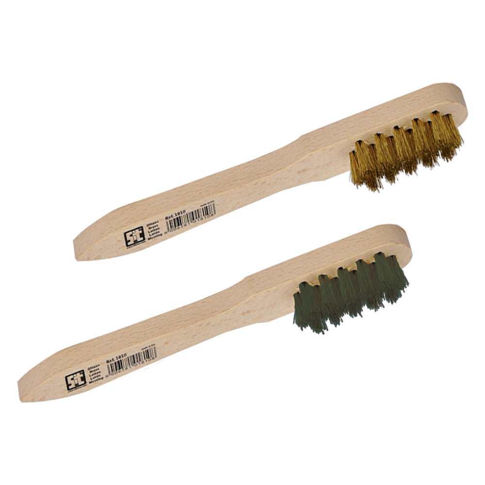 SPAZZOLA A MANO PER CANDELE mm 150x35 - fili acciaio ร mm 0,15-Spazzole a fili d'acciaio-Ecanshop