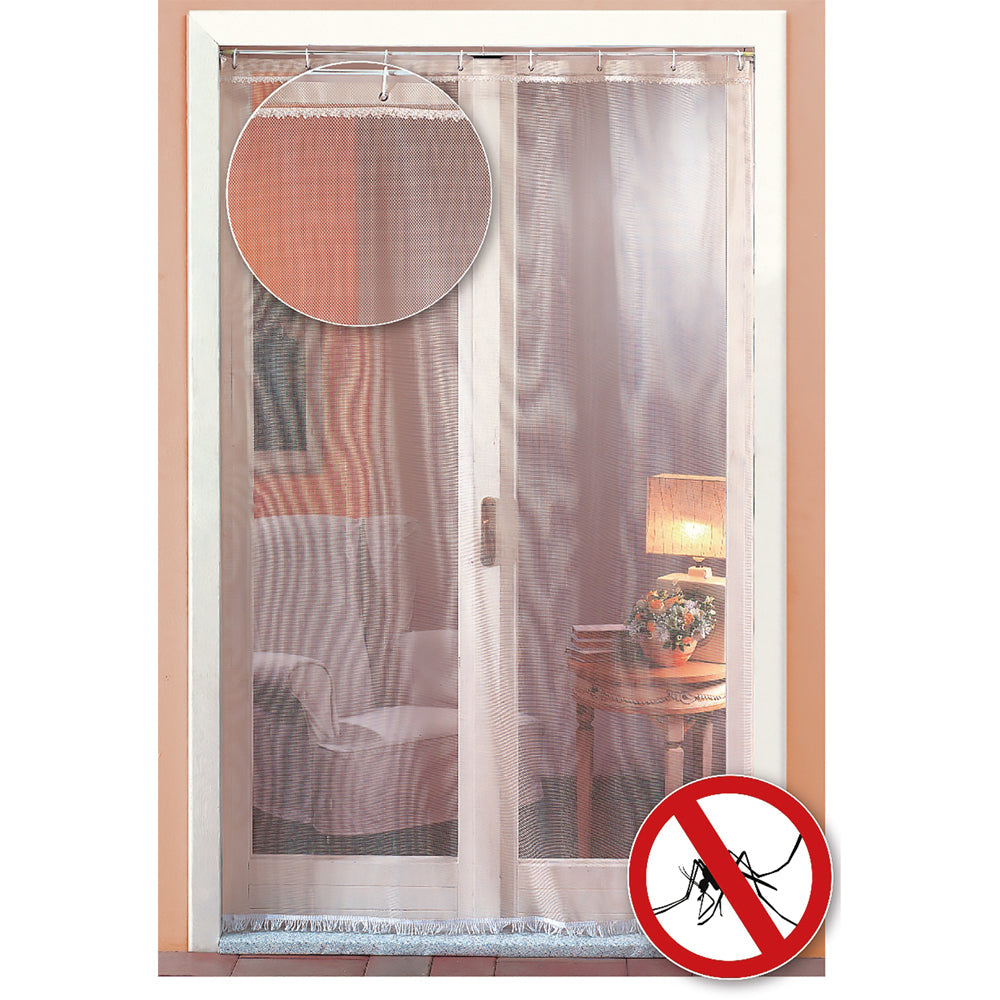 TENDA ZANZARIERA CON ANELLI 'MOSCHITO' bianca-Tende e zanzariere-Ecanshop