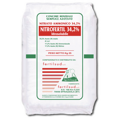 Nitrato ammonico concime fertilizzante idrosolubile con azoto per piante 25 kg