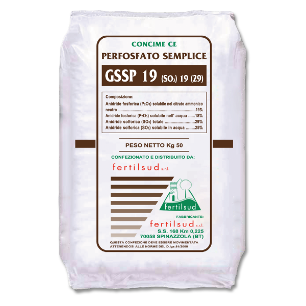 Perfosfato semplice granulare concime fertilizzante per piante con fosforo 25 kg