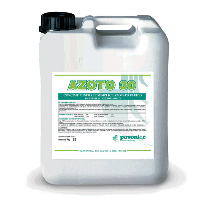 Azoto 30 Pavoni tanica 26 litri concime radicale azotato nitrato ammonico e urea-Ecanshop
