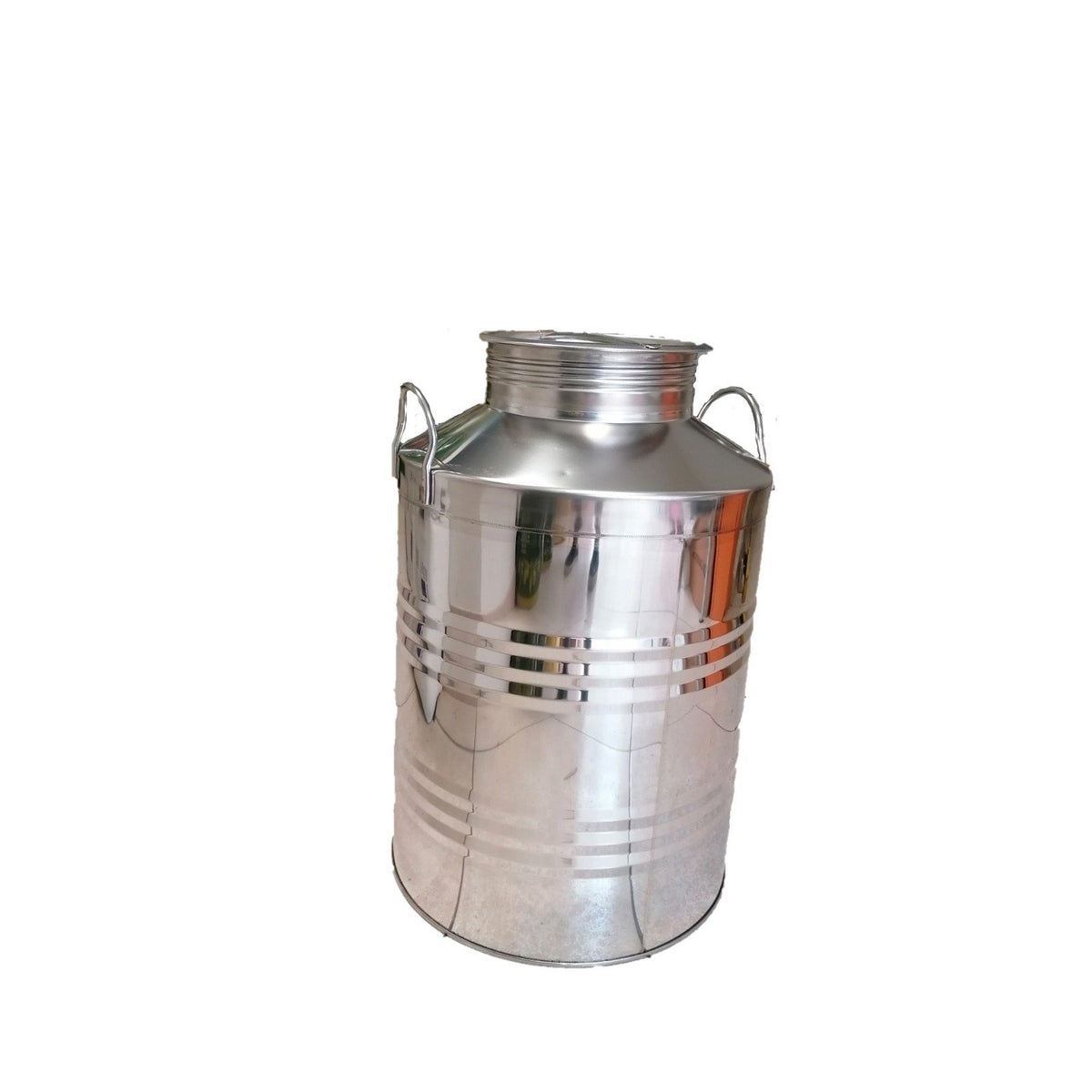 Contenitore alimentare per olio fusto bidone in acciaio inox da 50 lt litri alimenti botte-Ecanshop