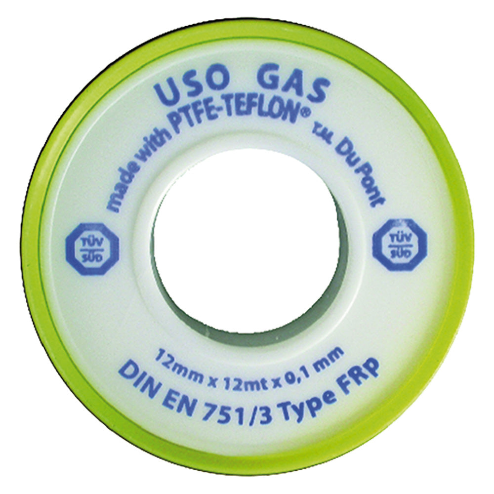NASTRO TEFLON PER GAS 'PROFESSIONALE' 1/2x12 mt. x0,1 mm - cf. 10 rt.-Ecanshop