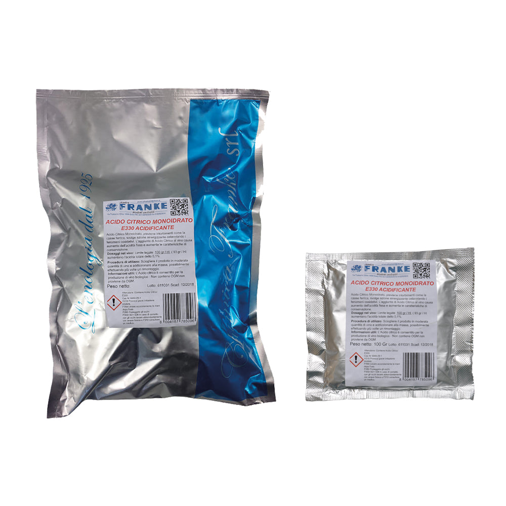 ACIDO CITRICO MONOIDRATO gr. 100-Trattamenti per enologia-Ecanshop