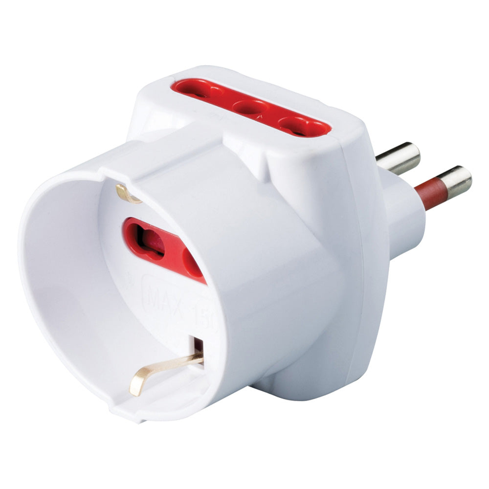 ADATTATORE TRIPLO CON PROTEZIONE SOVRACCARICO 78045 T-Spinotteria civile e industriale-Ecanshop