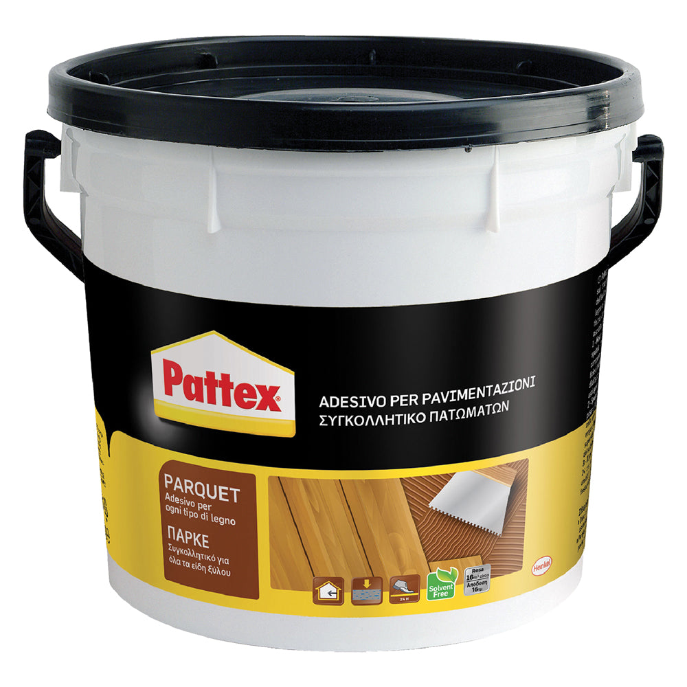 ADESIVO PER PAVIMENTI LEGNO 'PATTEX PARQUET' Kg. 5 - secchio plastico-Colle-Ecanshop