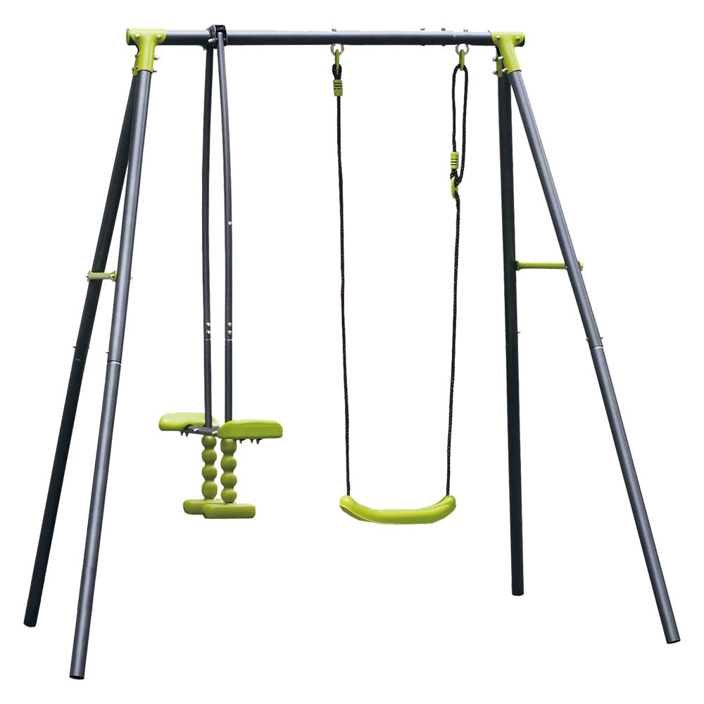 ALTALENA CON CAVALCABILE 'BABY SWING SET' 2 posti - cm 195 x 153 x h 195-Prodotti per attività ludiche, sportive, viaggio-Ecanshop