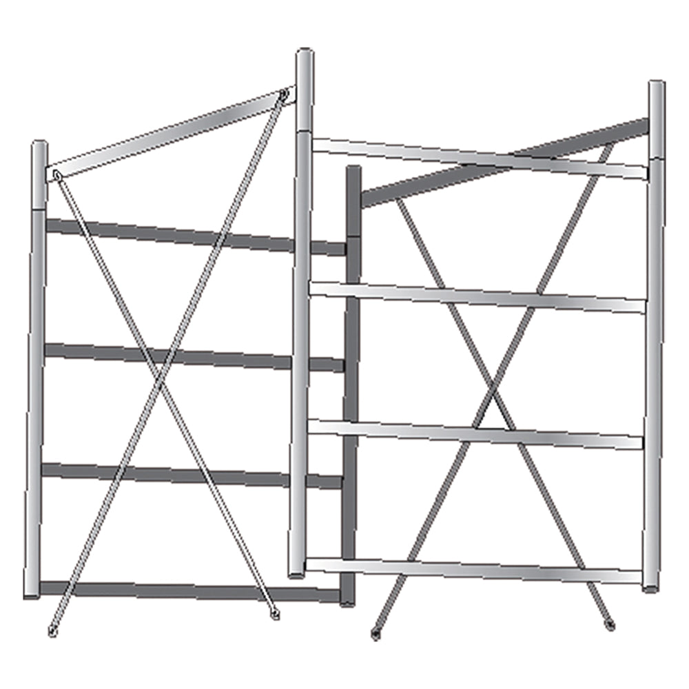 ALZATA COMPLETA PER TRABATTELLO per Gigante - h. 1,6 mt.-Scale , trabatelli e rampe-Ecanshop