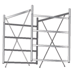 ALZATA COMPLETA PER TRABATTELLO per Gigantissimo - h. 1,5 mt.-Scale , trabatelli e rampe-Ecanshop