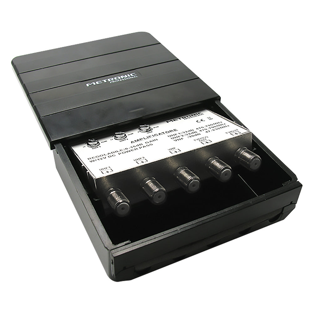AMPLIFICATORE ESTERNO - DIGITALE TERRESTRE 3 IN/2 3 ingres. UHF/UHF/VHF - 2 uscite TV-Antenne tv ed accessori-Ecanshop