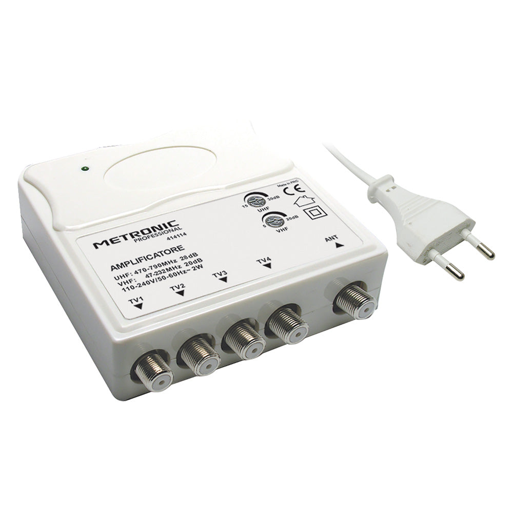 AMPLIFICATORE INTERNO 1 IN/4 OUT 1 ingresso UHF/VHF - 4 uscite TV-Antenne tv ed accessori-Ecanshop