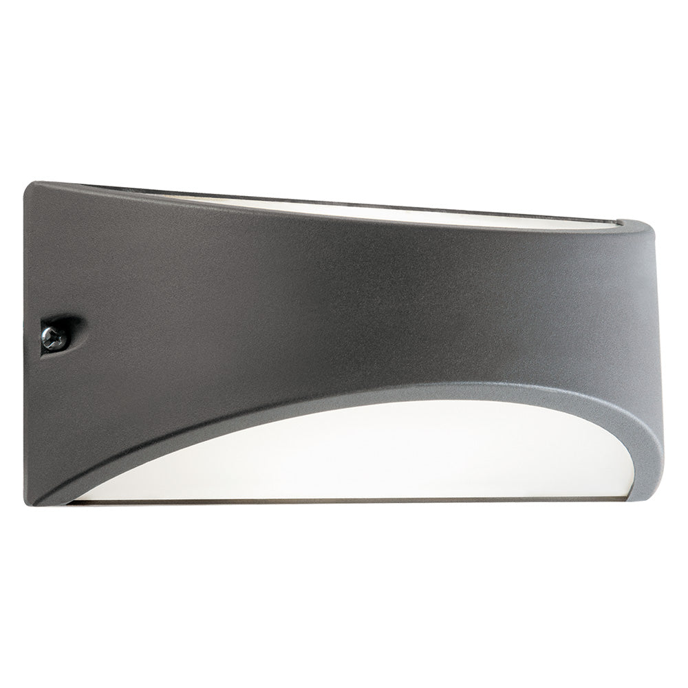 APPLIQUE LED 'LHASA' 10 W - cm 22 x 10 x 10 grigio-Arredo giardino e terrazzi-Ecanshop