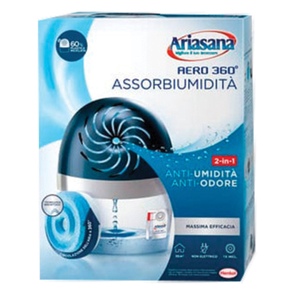 ASSORBIUMIDITA' IN KIT 'ARIASANA 'AERO 360°' kit - con 1 ricarica-Deumidificazione e sanificazione-Ecanshop