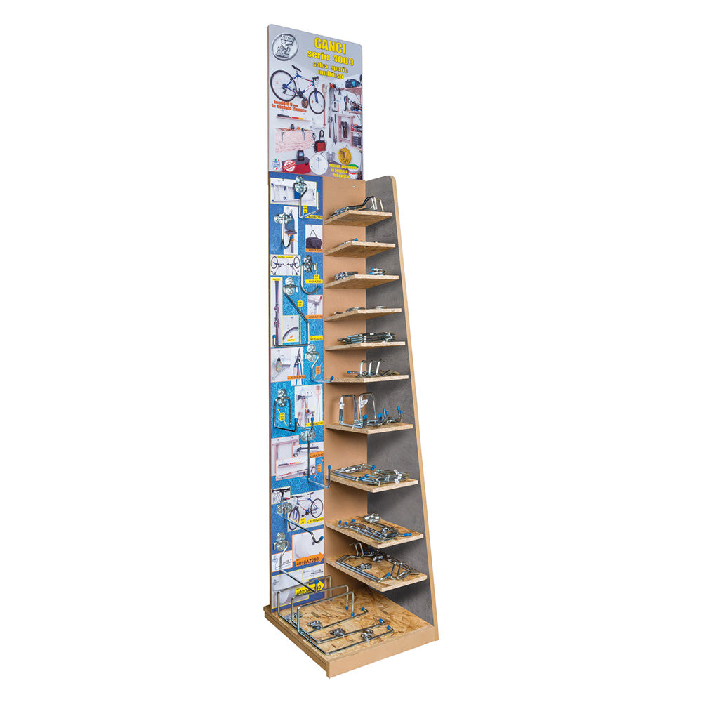 ASSORTIMENTO 'ESPO GANCI' 220 pezzi + espositore omaggio-Allestimento esposizioni e sistemazione articoli-Ecanshop