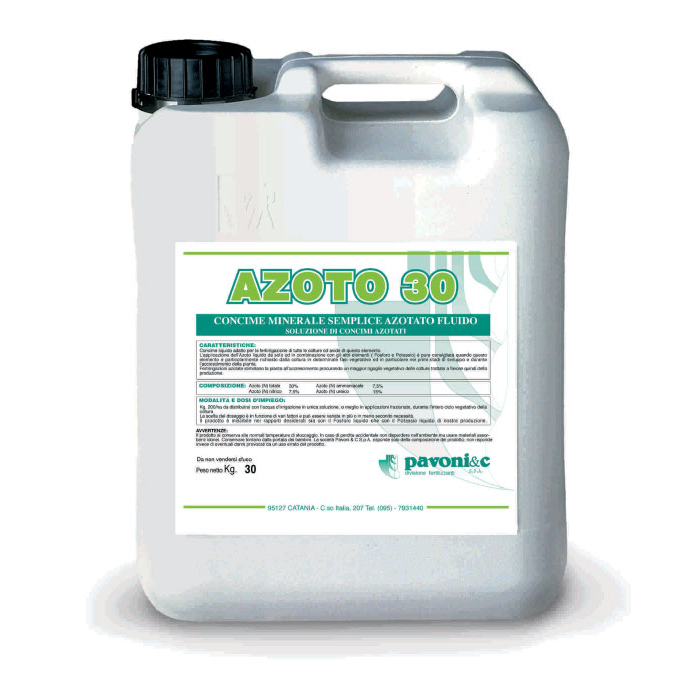 Azoto 30 Pavoni tanica 30kg concime radicale azotato nitrato ammonico e urea-CONCIME-Ecanshop