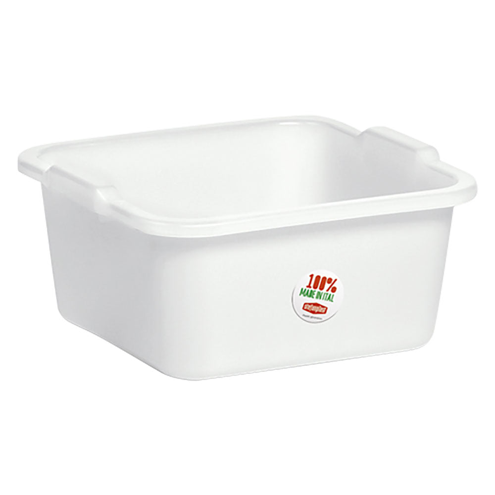 BACINELLA QUADRA 34 x 34 cm - 11 lt neutro-Contenitori per uso domestico-Ecanshop