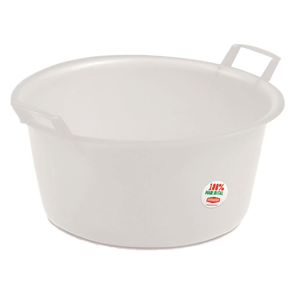 BACINELLA ROTONDA ø 35 cm - 10 lt neutro-Contenitori per uso domestico-Ecanshop