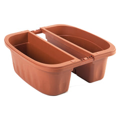 BALCONETTA DOPPIA 'KLUNIA' cm 40 x 19,8 x 18,5 - lt.7 verde-Arredo giardino e terrazzi-Ecanshop
