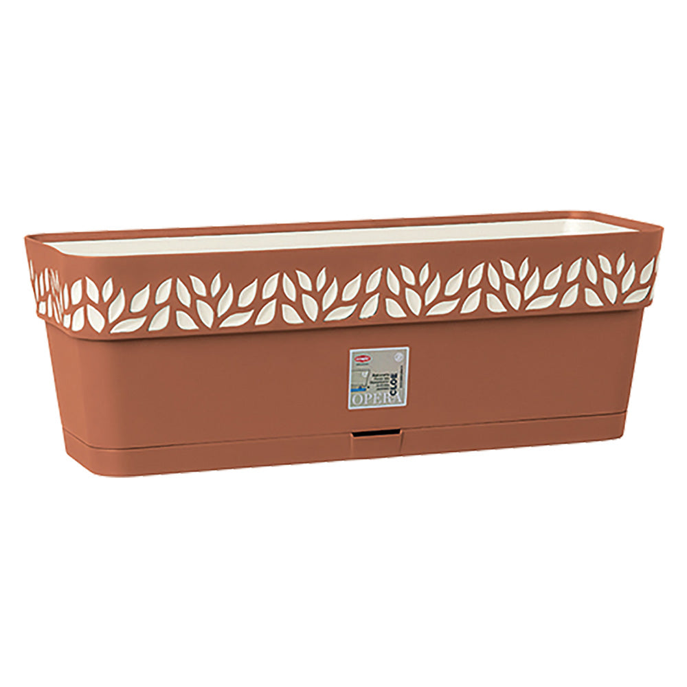 BALCONETTA RETTANGOLARE 'CLOE' lt.9,5 - bianco/travertino-Arredo giardino e terrazzi-Ecanshop