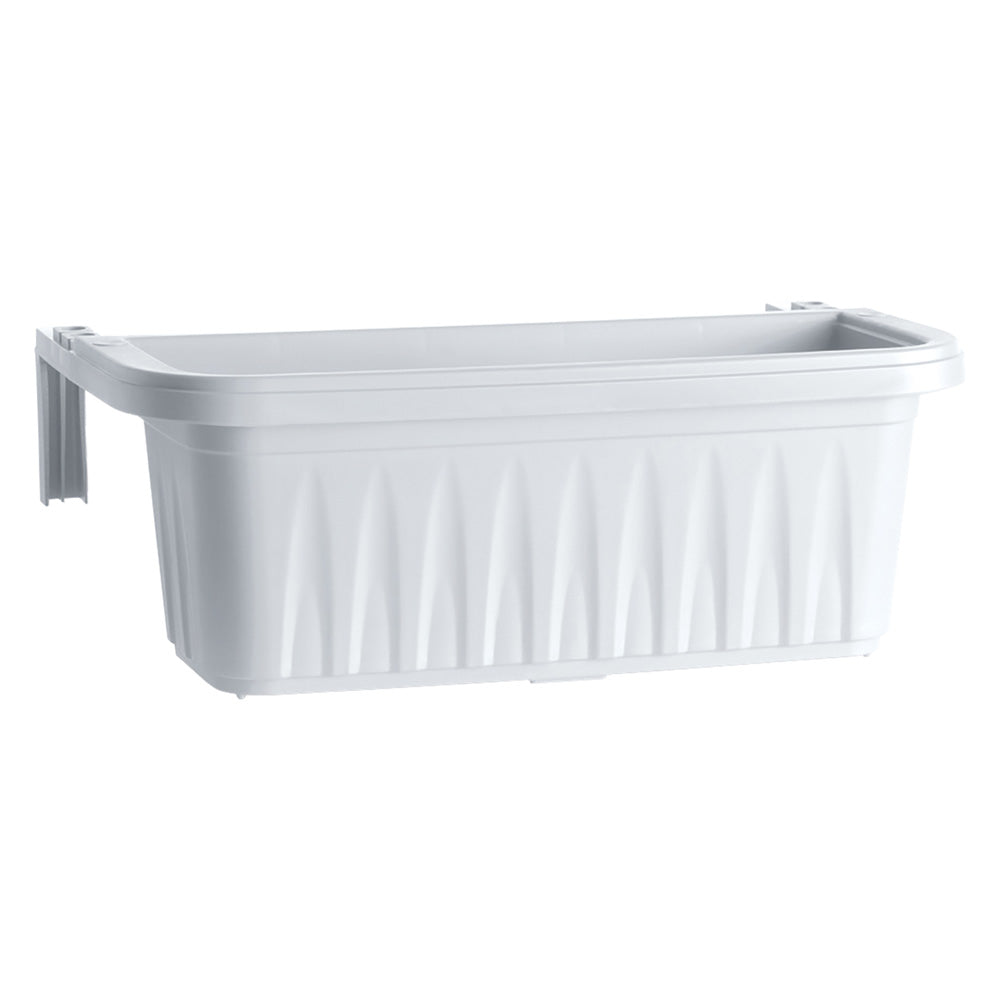 BALCONETTA RETTANGOLARE 'RONDINE' cm 50x20xh.18,5 - lt.11 bianco-Arredo giardino e terrazzi-Ecanshop