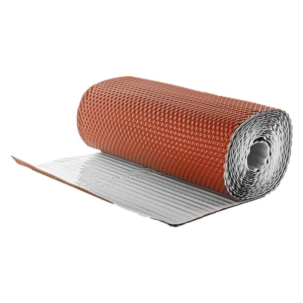 BANDA AUTOADESIVA IN ALLUMINIO 'FLASHING BAND' h. 300 mm x 2,5 mt - colore terracotta (RAL8004)-Strumenti di isolamento e impermeabiliz.-Ecanshop