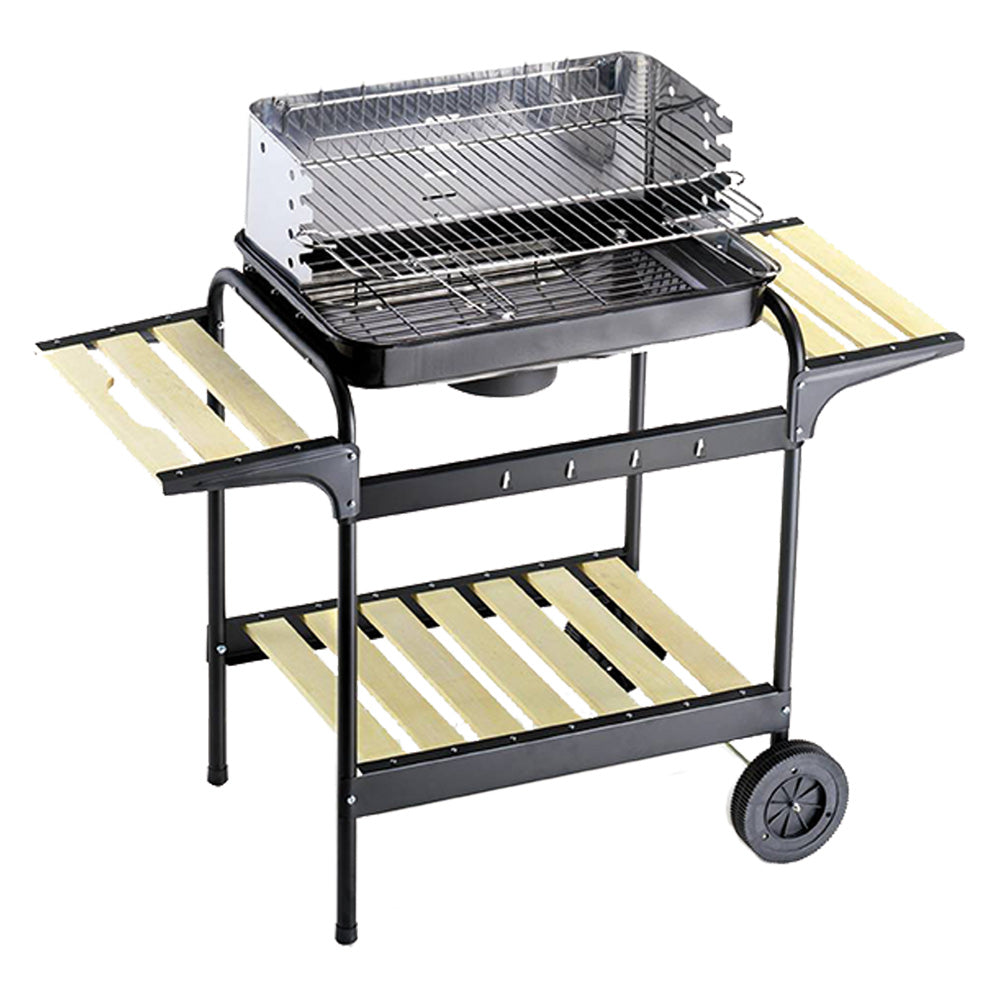 BARBECUE '60-40 GREEN/X' cm 58 x 38 - paravento inox-Barbecue, forni portatili ed accessori-Ecanshop