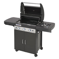 BARBECUE A GAS '3 SERIES LS PLUS DARK DG' kw 9,6 + kw 2,3-Barbecue, forni portatili ed accessori-Ecanshop