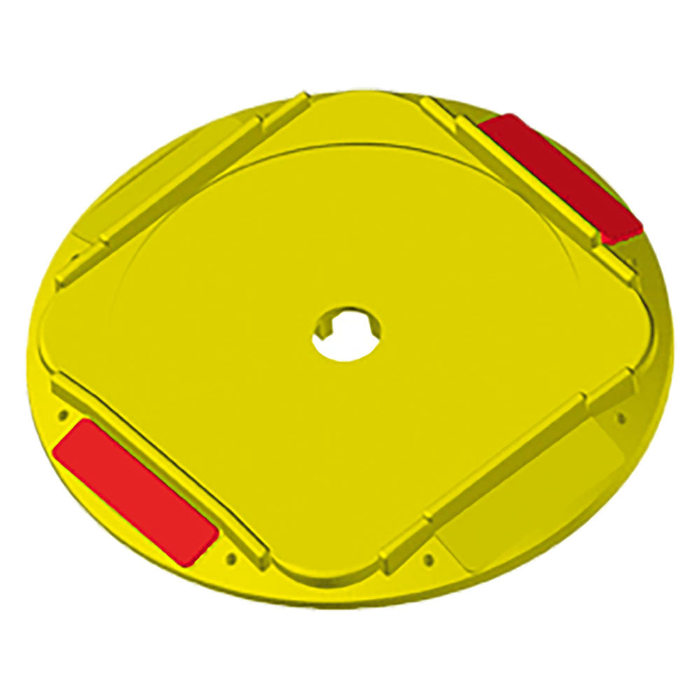 BASETTA INCAVO TONDO CON CATARIFRANGENTE cm 21,1 x 21,6 x h.2,2 (esterno)-Ponteggi e accessori-Ecanshop
