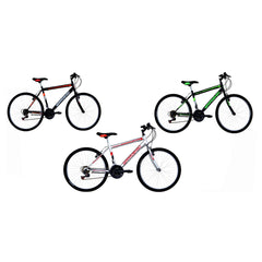 BICICLETTA UOMO 'MTB' 26 - argento/rosso-Biciclette, monopattini ed accessori-Ecanshop