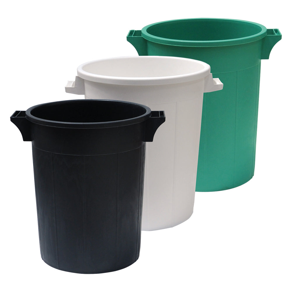 BIDONE IMMONDIZIA SOVRAPPONIBILE Lt 100 - Ø 53 x h 66 cm - bianco-Pulizie domestiche e racc.differenziata-Ecanshop