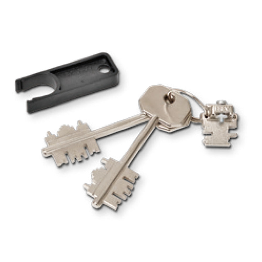 BLOCCHETTO CON TRE CHIAVI chiavi diritte mm. 116-Serrature di sicurezza e accessori-Ecanshop