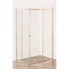 BOX DOCCIA CRISTALLO DUE PORTE 'ACQUA MARINA' cm 70 x 100 - H 185-Bagno e accessori-Ecanshop