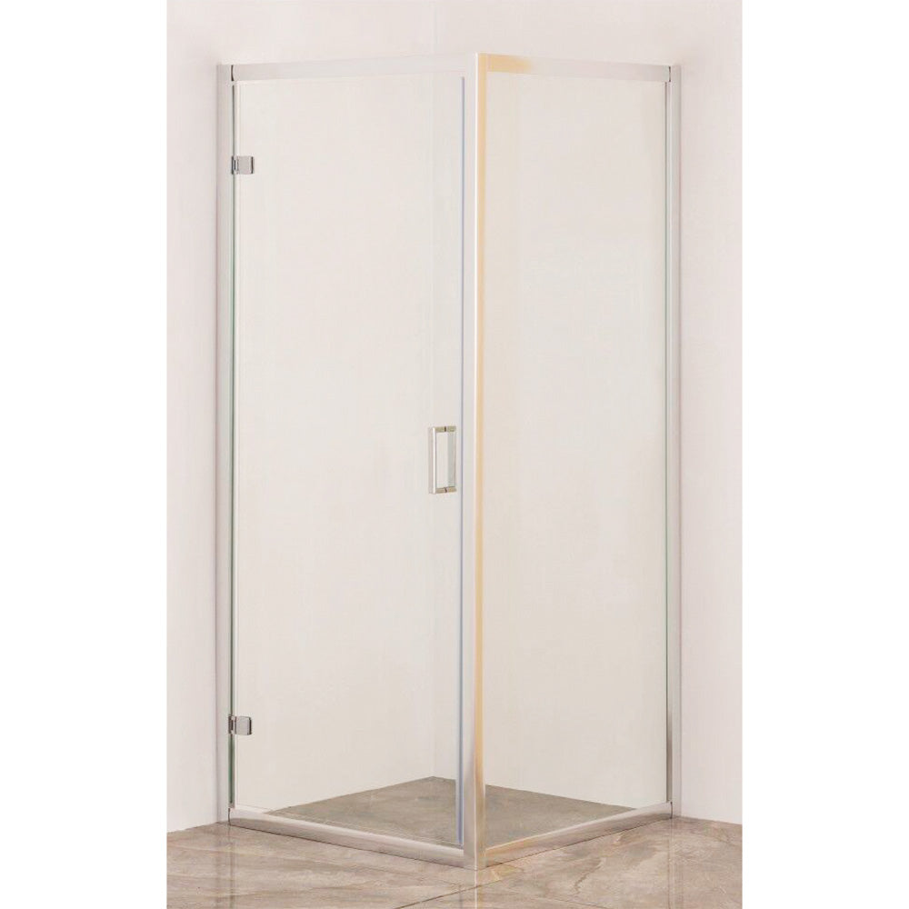 BOX DOCCIA CRISTALLO UN LATO FISSO 'AMBRA' cm 80 x 80 - H 185-IDRAULICA-Ecanshop