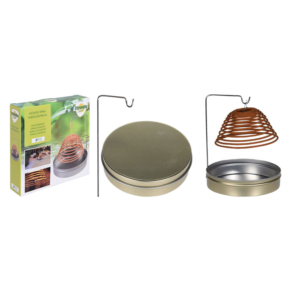 BOX IN LATTA CON SPIRALE INSETTICIDA box + 3 spirali incenso/citronella-Prodotti repellenti per animali molesti-Ecanshop