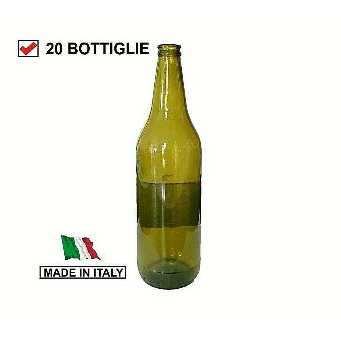 Bottiglie in vetro per birra 66 cl 660 ml artigianale conservazione da 20 pezzi-Ecanshop