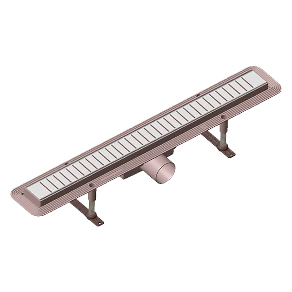 CANALETTA PER DOCCIA CON GRIGLIA cm 66 x 5,3 x 4,2 + 65 x 4,6 x 1,4-Pozzetti, chiusini e griglie-Ecanshop